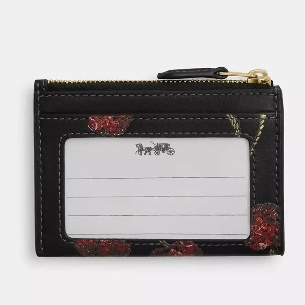 ❤️ Coach Mini Skinny Id Case With Cherry Print